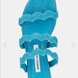 Manolo Blahnik Turquoise Sandals